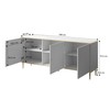 Cama Meble Komoda - Glamour Komoda 180x40x75,5 Cm Juoda Matinė Auksinė