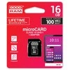 Swirl® GoodRam Atminties kortelė MICRO CARD cl 10 UHS I, 16GB + adapteris