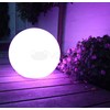 Solarna „GreenBlue“ saulės energija varomas šviestuvas, laisvai pastatomas, sodo, rutulio formos, 25x25x58cm, RGB LED, GB165
