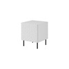 Cama Meble Naktinis Staliukas - HOLE 44x40,5x53,5 Cm Baltas Matinis