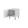 Cama Meble Naktinis Staliukas - HOLE 44x40,5x53,5 Cm Baltas Matinis