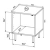 Cama Meble Naktinis Staliukas - HOLE 44x40,5x53,5 Cm Baltas Matinis