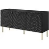 Cama Meble Saugojimo Spinta - HOLE 152x42,5x74,5 cm Matinė Juoda
