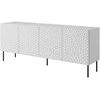 Cama Meble Saugojimo Skrynia - HOLE 190x40,5x74,5 cm, Balta Matinė