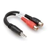 Kabelis Hosa Jack 3.5mm - RCA (Cinch) x2 0.1m juoda (YRA-154)