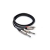 Hosa Kabelio žarnos lizdas 6,3 mm x2 - RCA (Cinch) x2 0,91m sidabrinė (HPR-003X2)
