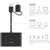 UGREEN HUB USB 3.0 + USB-C 3.1 4 portų OTG