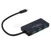 USB-C šakotuvas Akyga AK-AD-52 (4xUSB) juodas