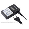 everActive automatinis AA/AAA elementų įkroviklis su LCD ekranu NC-450 Juodas