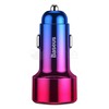 Dėklas Baseus Magic automobilinis įkroviklis USB + USB-C QC 4.0 PD 45W - Raudonas / Mėlynas