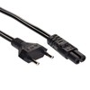 Akyga AK-RD-04A maitinimo laidas nešiojamam kompiuteriui 2 kontaktų IEC C7 / CEE 7/16 Europlug 0,5 m