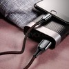 Baseus C formos Lightning kabelis su LED 2.4A 1m - Juodas