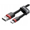 Kabelis Baseus USB2.0 A - IP lightning, 0.5 m, QC3.0 su nailoniniu šarvu Cafule raudonas/juodas