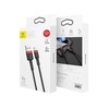 Baseus Cafule USB Lightning kabelis 2.4A 1m - Juoda / Raudona