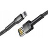 Baseus Cafule dvipusis USB Lightning kabelis 2.4A 1m - Pilkas / Juodas