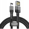 Baseus Cafule dvipusis USB Lightning kabelis 1.5A 2m - Pilkas / Juodas