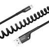 Kabelis Baseus spiralinis USB2.0 A kištukas - IP žaibo kištukas 1 m. su nailoniniu šarvu Fish ey