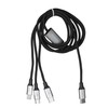 Baseus Rapid USB-C kabelis 3in1 C tipo / Lightning / Micro 3A 1.2M - juodas