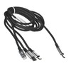 Baseus Rapid USB-C kabelis 3in1 C tipo / Lightning / Micro 3A 1.2M - juodas