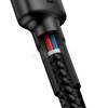 Baseus Cafule kabelis USB-C PD 2.0 QC 3.0 60W 2m - Juodas / Raudonas