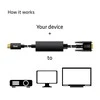 Club 3D USB-C – D-Sub (VGA) USB laidas 5 m juodas (CAC-1512)