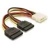 DELOCK Adapteris Power SATA HDD2x zu 4Pin-St 10cm