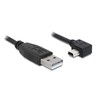 DELOCK kabelis USB 2.0-A kištukas > USB mini-B 5 kontaktų vyriškas kampinis 2 m