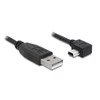 DELOCK kabelis USB 2.0-A kištukas > USB mini-B 5 kontaktų vyriškas kampinis 2 m
