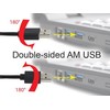 GEMBIRD CC-MUSB2D-1M Gembird dvipusis USB 2.0 AM į Micro-USB kabelis, 1 m, juodas