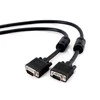 Gembird „Cablexpert Premium VGA HD15M/HD15M“ dvigubai ekranuotas su 2 ferito šerdimis, 15M kabelis, Juodas | Cablexpert