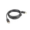 LANBERG CA-DPDP-10CC-0030-BK cable Ekranas Port M/M 3m 4K juodas