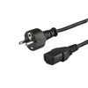 Maitinimo Kabelis - Savio CL-138 1.2 m IEC C13 Vyr. į Type E Mot. Juodas