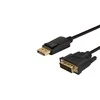 Vaizdo Laido Adapteris - Savio Cl-122 DisplayPort DVI 3m Juodas