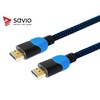 Savio GCL-02 HDMI cable 1.8 m HDMI Type A (Standard) Juodas,Mėlyna
