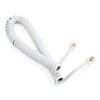GEMBIRD TC4P4CS-2M-W Gembird Telefono ragelio spiralinis laidas, RJ10 (4P4C), 2m, baltas