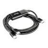CLUB 3D CAC-1527 USB Type-C, Y įkrovimo laidas su 2x USB Type-C max. 100W, 1,83m