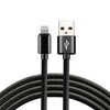 everActive kabelis USB Lightning 1m - Juodas, pintas, greitas įkrovimas, 2,4A - CBB-1IB
