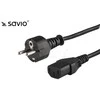 Maitinimo Kabelis - Savio CL-138 1.2 m IEC C13 Vyr. į Type E Mot. Juodas