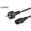 Maitinimo Kabelis - Savio CL-138 1.2 m IEC C13 Vyr. į Type E Mot. Juodas