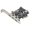 DELOCK PCIe USB 3.0 3x išorinis 1x vidinis LP SATA Power VIA