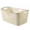 Plastikinis skalbinių krepšys CURVER MY STYLE, pieno sp., 60 x 39 x 28 cm, 47 L