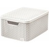 Curver Daiktadėžė su dangčiu Style, kreminės baltos spalvos, 18l, M
