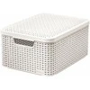 Curver Daiktadėžė su dangčiu Style, kreminės baltos spalvos, 18l, M