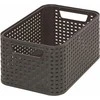 Plastikinis krepšys CURVER RATTAN STYLE, S, tams. pilkos sp., 29 x 20 x h13 cm, 6 l