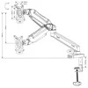 MACLEAN MC-860 Maclean MC-860 monitoriaus laikiklis 13 -27 8kg