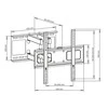 ART RAMT AR-70 ART Laikiklis AR-70 LCD/LED/PLAZMA 23-55 45kg reg. vertikalus Horizontalus