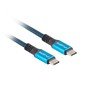 Lanberg | USB-C to USB-C Cable | Juodas/Mėlyna | 1.2 m