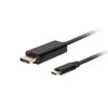 Lanberg USB-C į DisplayPort kabelis, 1 m 4K/60Hz, Juodas | Lanberg | USB-C į DisplayPort kabelis | CA-CMDP-10CU-0010-BK | 1 m