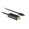 Lanberg USB-C į DisplayPort kabelis, 1 m 4K/60Hz, Juodas | Lanberg | USB-C į DisplayPort kabelis | CA-CMDP-10CU-0010-BK | 1 m