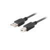 Lanberg CA-USBA-15CU-0010-BK kabelis USB 1m 2.0 USB A->USB-B Juodas